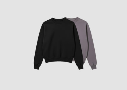 sweatshirts black, ready for private label from Loopback Apparel