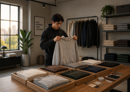 Essential clothing collection featuring premium hoodies, sweatshirts, and T-shirts by Loopback Apparel.