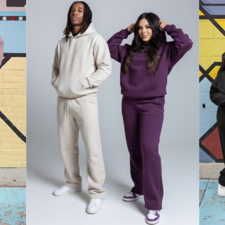 hoodie and sweatpants set in heavyweight cotton with a matching minimalist design for everyday comfort and streetwear style