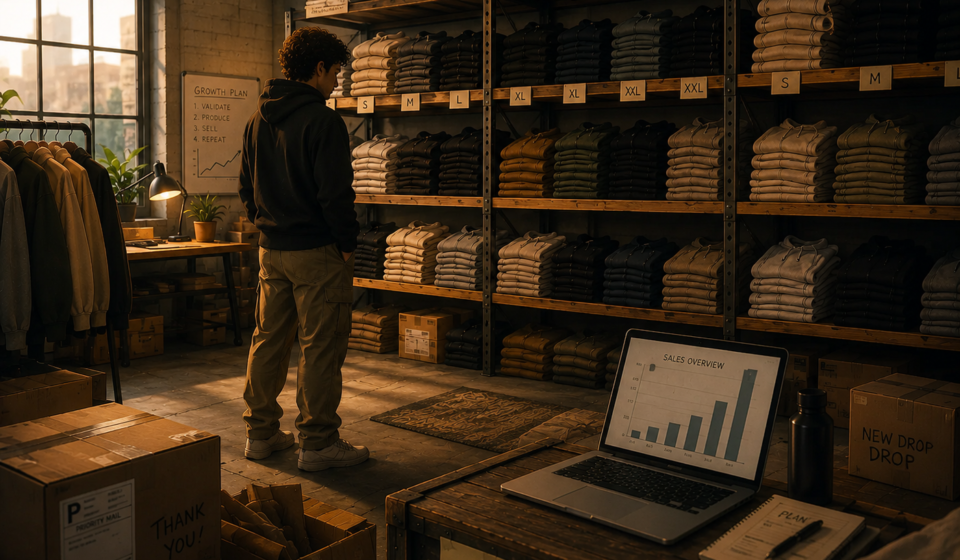 how to scale a clothing brand without dead stock