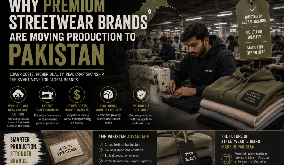 Streetwear Manufacturing in Pakistan Why Premium Brands Are Moving Production