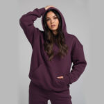 Best blank hoodies construction detail, double-stitched seams and ribbed cuffs from Loopback Apparel