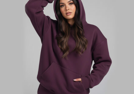 Best blank hoodies construction detail, double-stitched seams and ribbed cuffs from Loopback Apparel